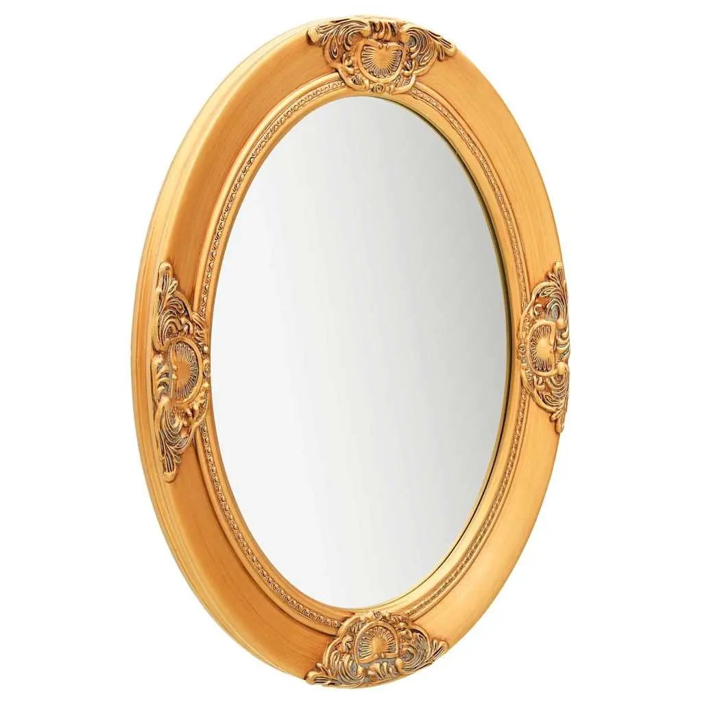 Ornate Decorative Mirror Wooden Frame 50x70cm Gold Baroque Style