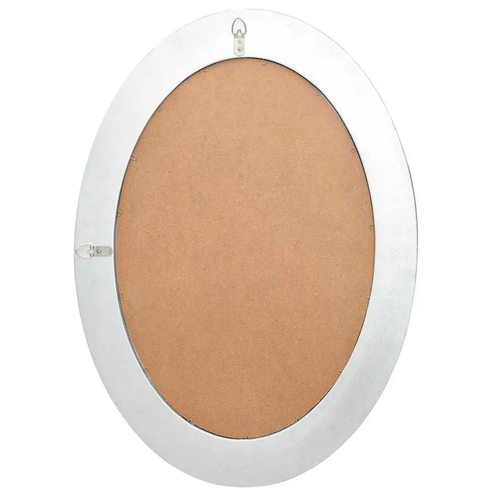 Baroque Wall Mirror Wooden Frame 50x70 cm Silver Bevelled Edge Home Decor