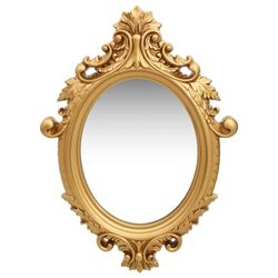 Versatile Gold Ornate Wall Mirror 56x76 cm for Home Use