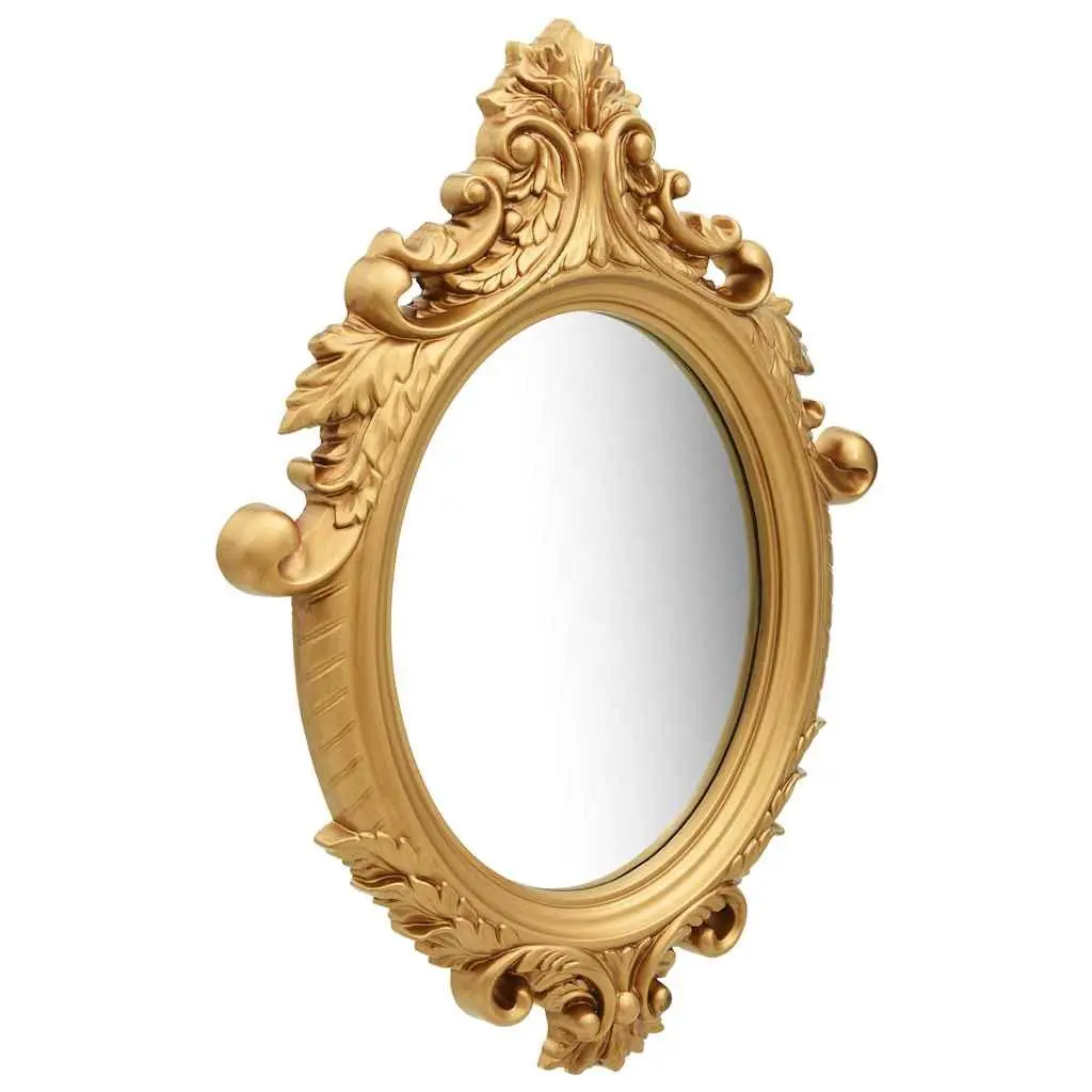 Gold Ornate Wall Mirror 56x76 cm for Home Use