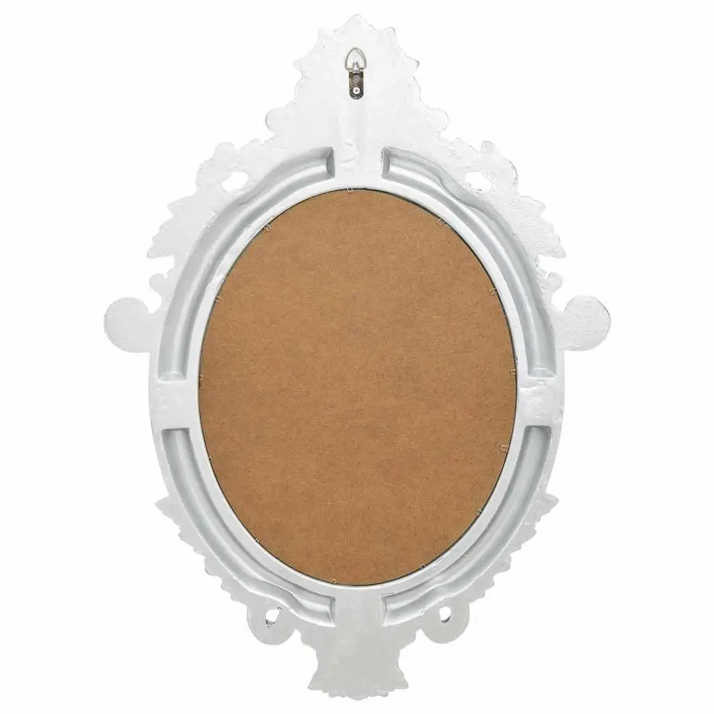 Wall Mirror Castle Style Ornate Silver Frame Decorative Home Decor 56x76cm