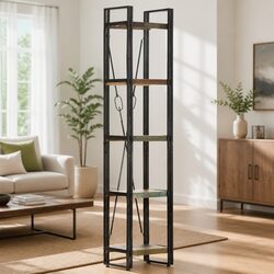 Practical 5-Tier Bookcase for Home or Office