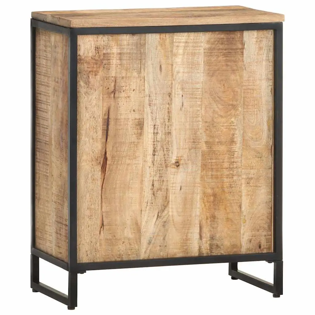 Wine Cabinet Solid Mango Wood 62x33x78.5 cm Brown Storage Display Holder
