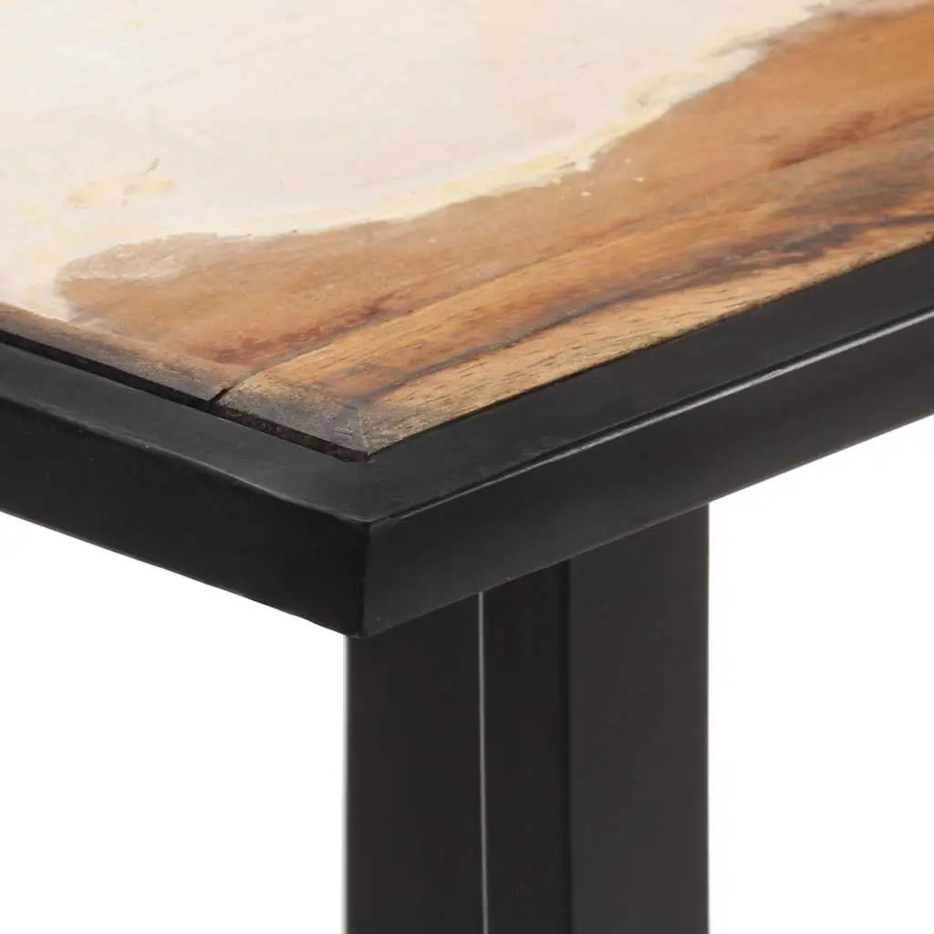 Dining Table Solid Reclaimed Wood 120 cm Multicolour Industrial Style