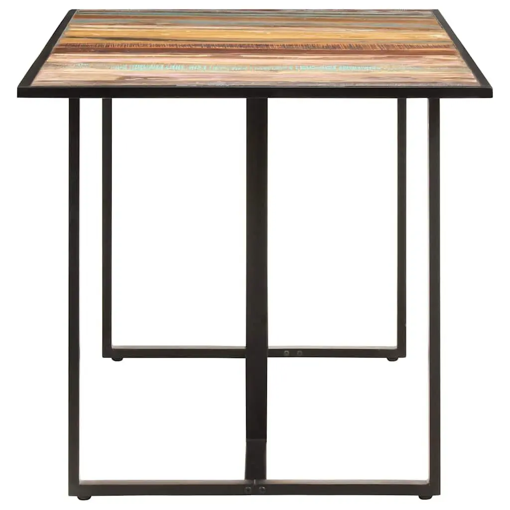 Reclaimed Wood Dining Table 160 cm Industrial Brown Solid Construction