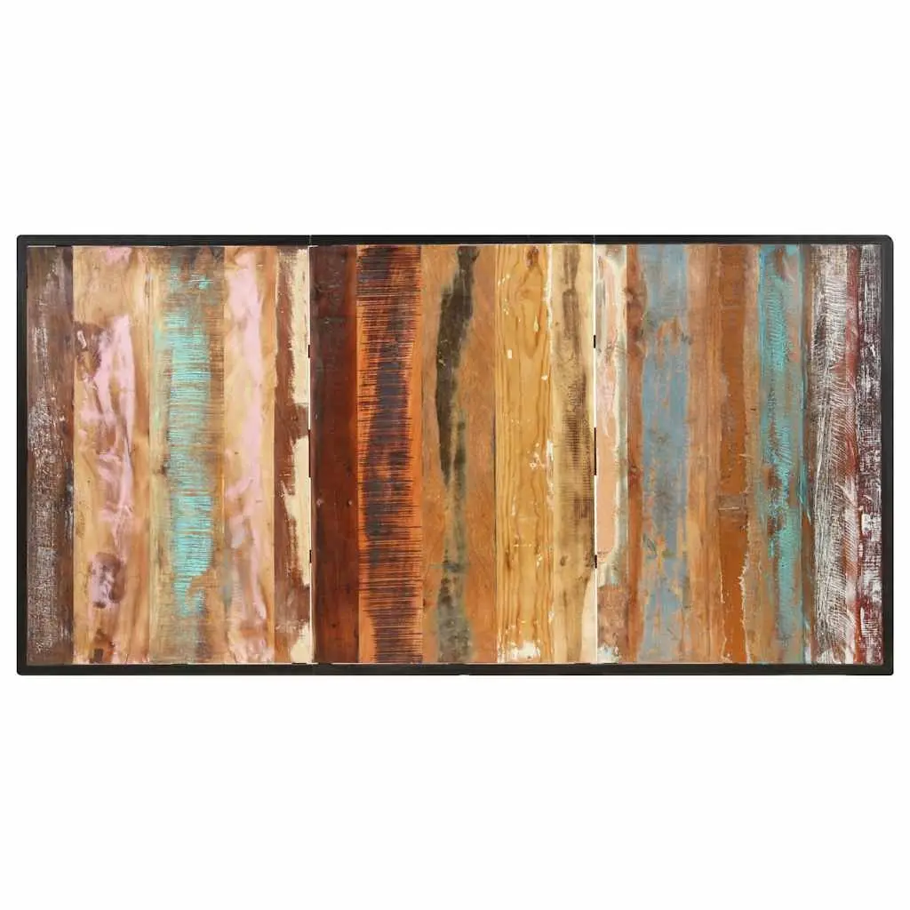 Reclaimed Wood Dining Table 160 cm Industrial Brown Solid Construction