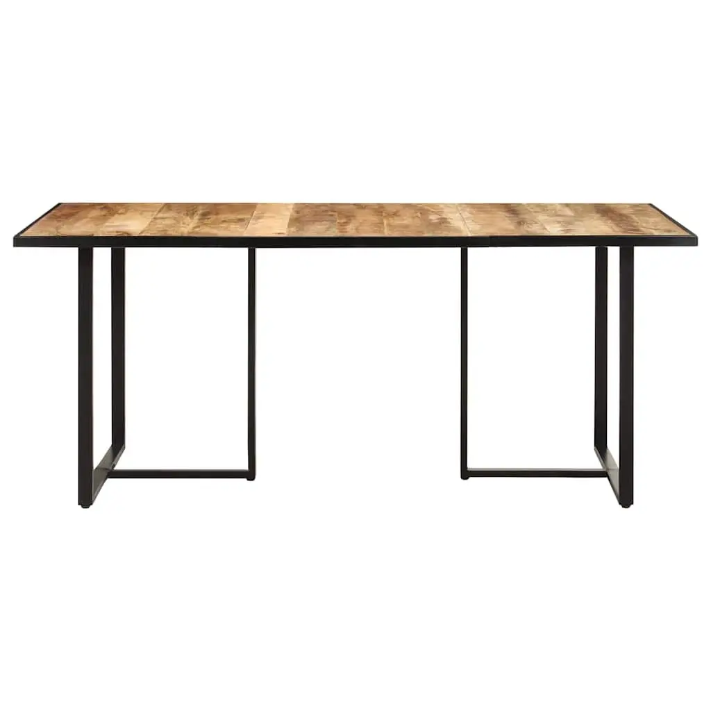 Dining Table 180 cm Solid Mango Wood Industrial Kitchen Furniture Brown