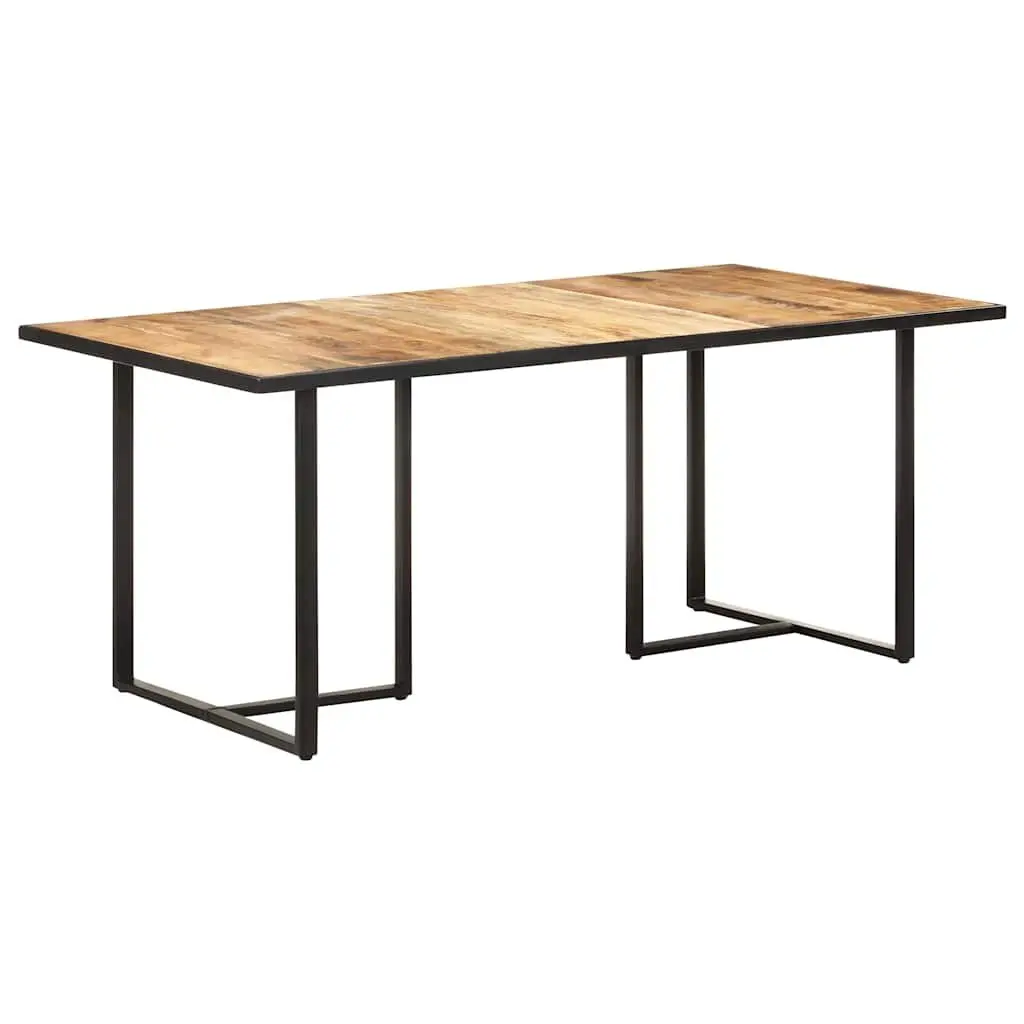 Dining Table 180 cm Solid Mango Wood Industrial Kitchen Furniture Brown