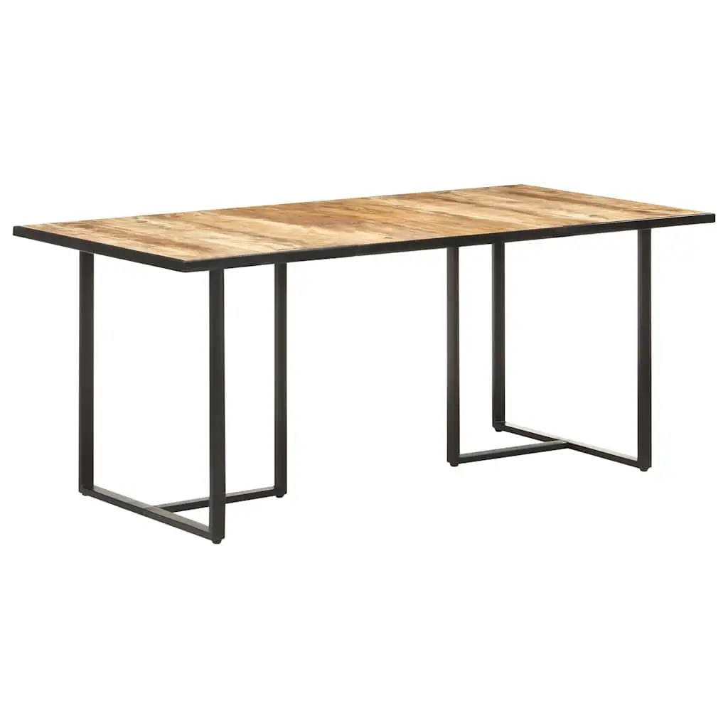 Dining Table 180 cm Solid Mango Wood Industrial Kitchen Furniture Brown