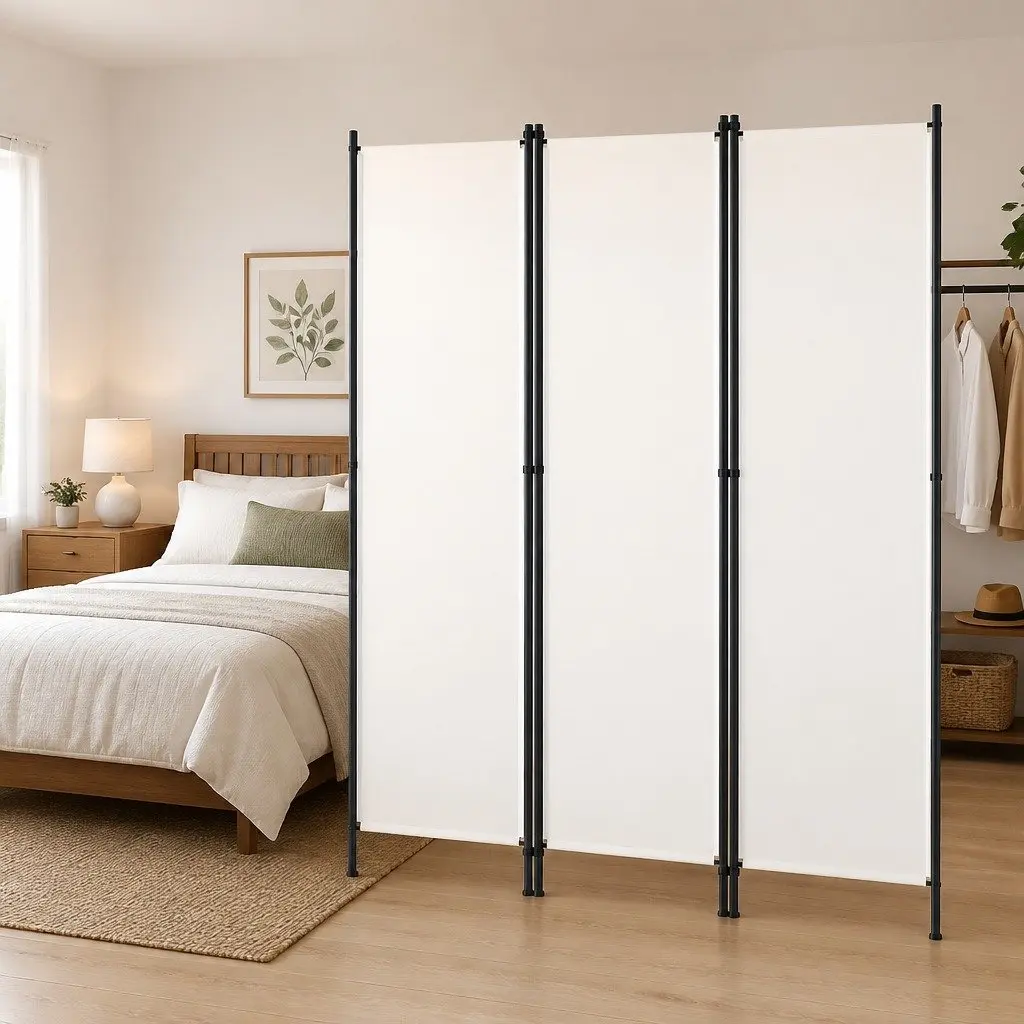 3-Panel Folding Room Divider for Home 150x180cm