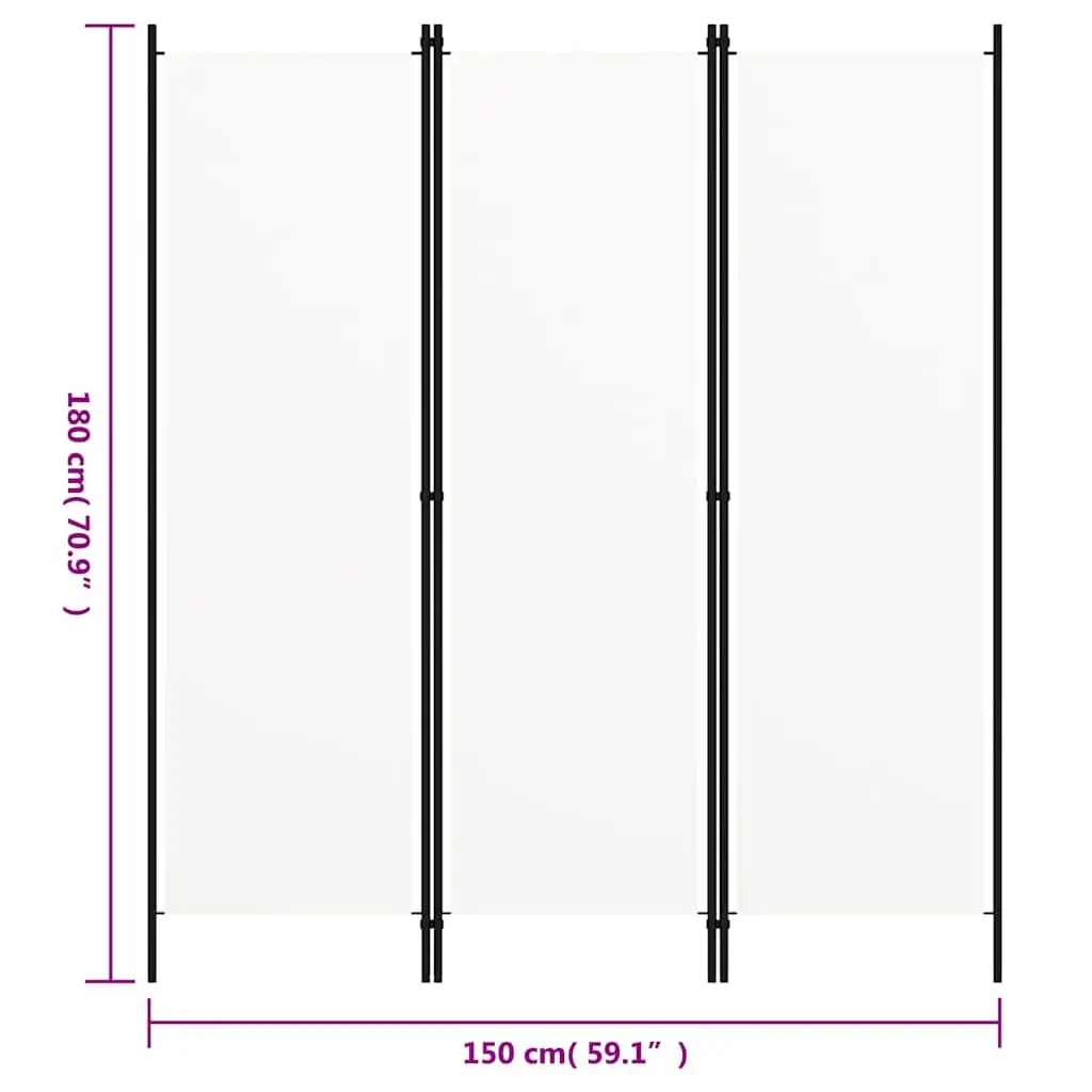 3-Panel Folding Room Divider for Home 150x180cm