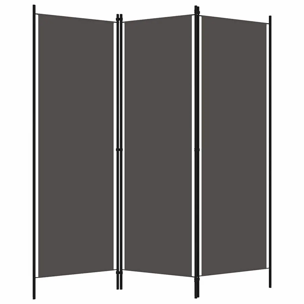 3-Panel Anthracite Room Divider for Home Use
