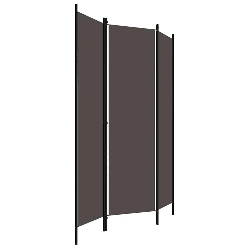 3-Panel Anthracite Room Divider for Home Use