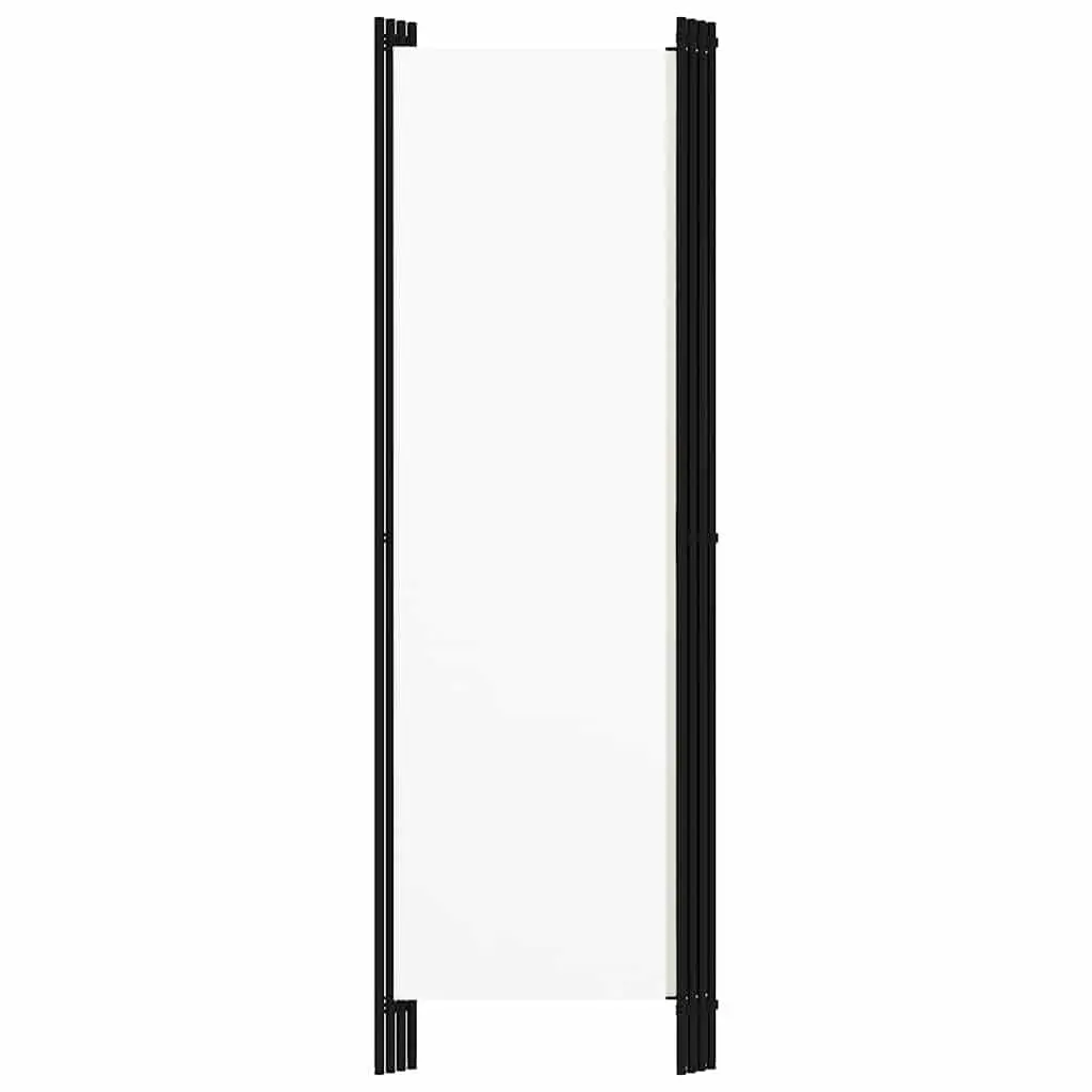 4-Panel Room Divider Freestanding Fabric Screen 200cm x 180cm White