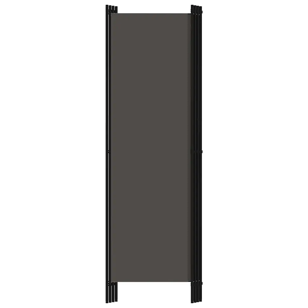 4-Panel Room Divider Folding Privacy Screen Partition Powder-coated Iron Fabric 200x180cm Anthracite