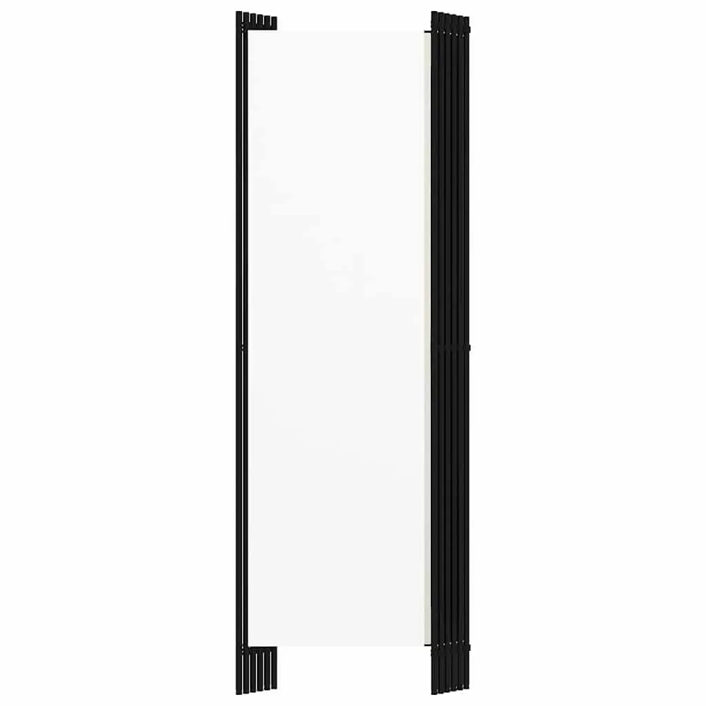 Freestanding Folding Privacy Screen Room Divider 6 Panel White Fabric 300x180cm