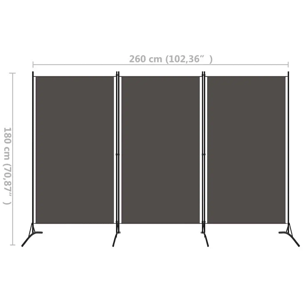 3-Panel Room Divider for Diverse Spaces