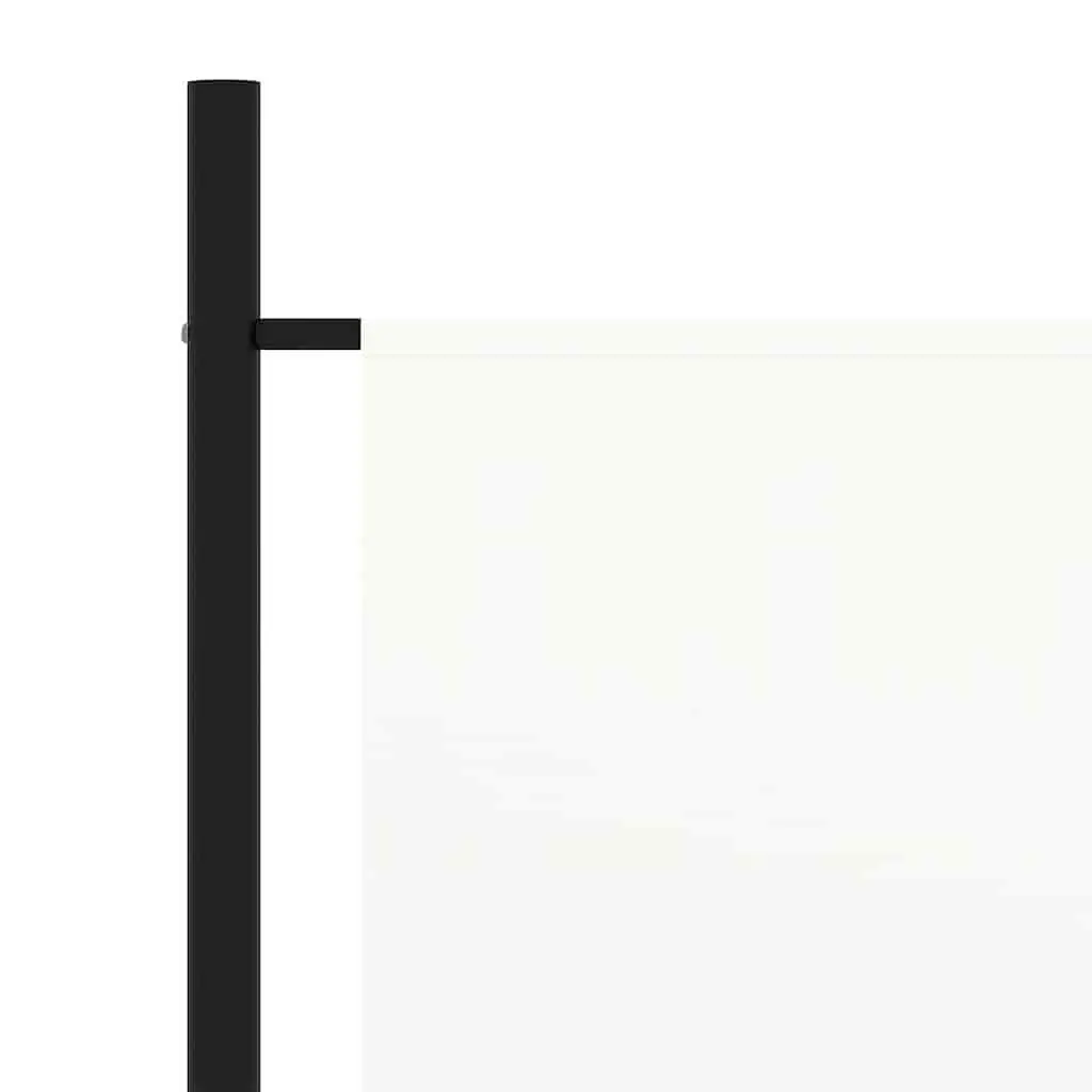 Room Divider Screen 175x180 cm White Fabric Folding Privacy Partition Panel