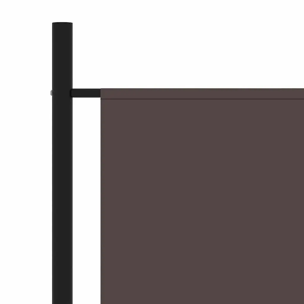 Room Divider Panel Brown Fabric 175x180cm Privacy Folding Freestanding Separator