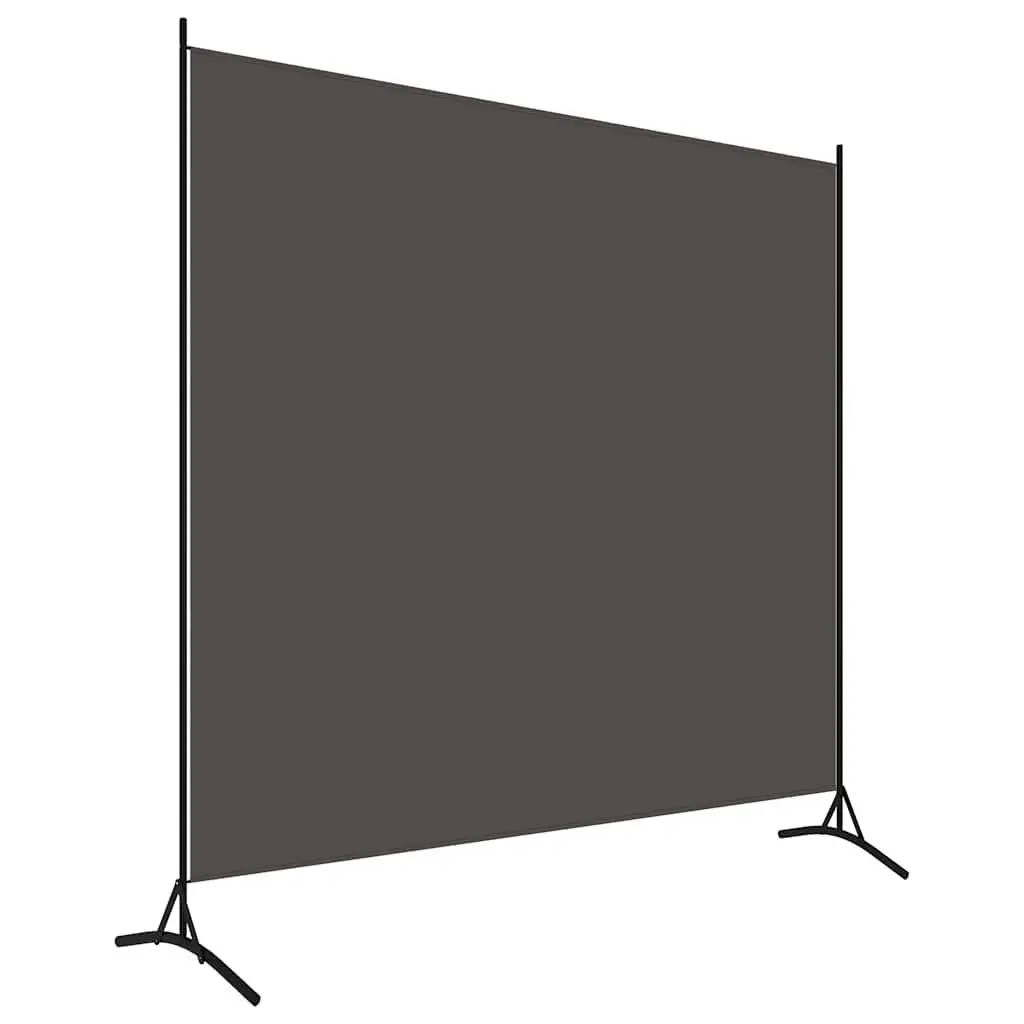 Folding Panel Room Divider Fabric Anthracite 175x180 cm Privacy Screen