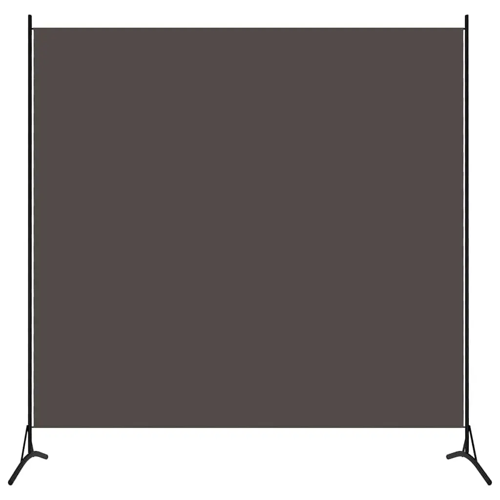 Folding Panel Room Divider Fabric Anthracite 175x180 cm Privacy Screen