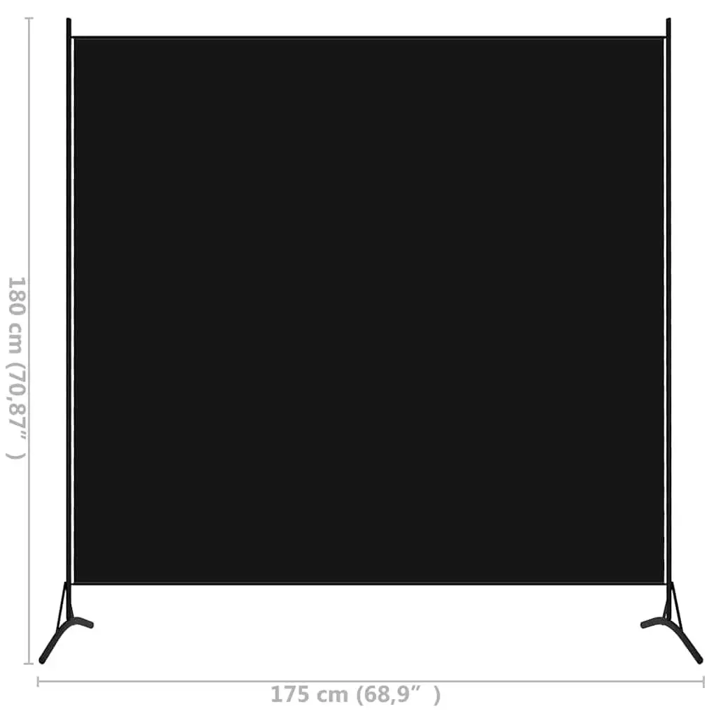 Black Folding Screen for Home and Office Use