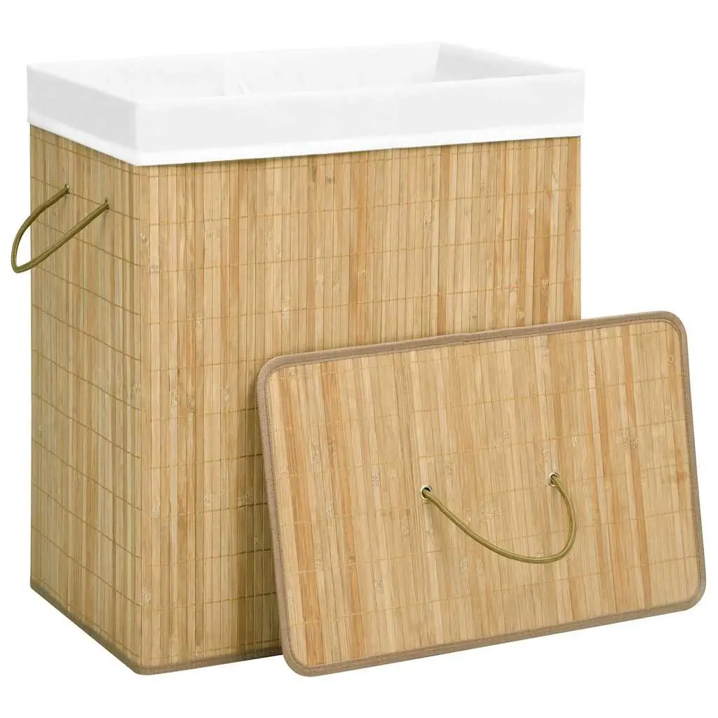 100L Bamboo Laundry Basket for Home Use