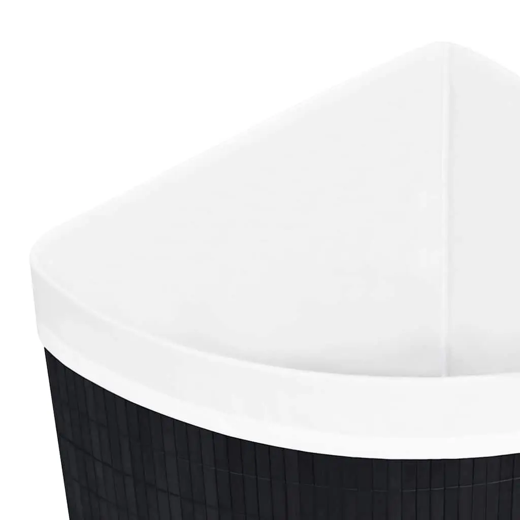 Bamboo Corner Laundry Basket Black 60L