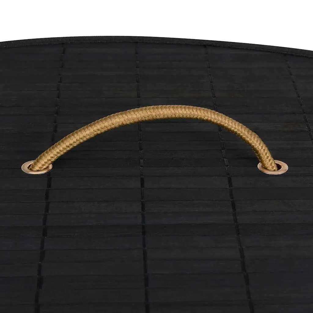 Bamboo Corner Laundry Basket Black 60L