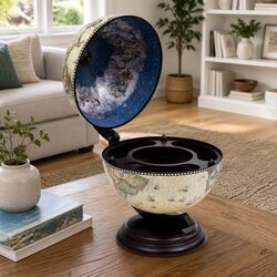 Functional Globe Bar for Entertaining and Storage