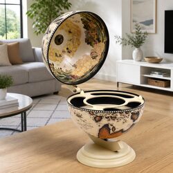 Versatile Globe Bar Cabinet for Any Room