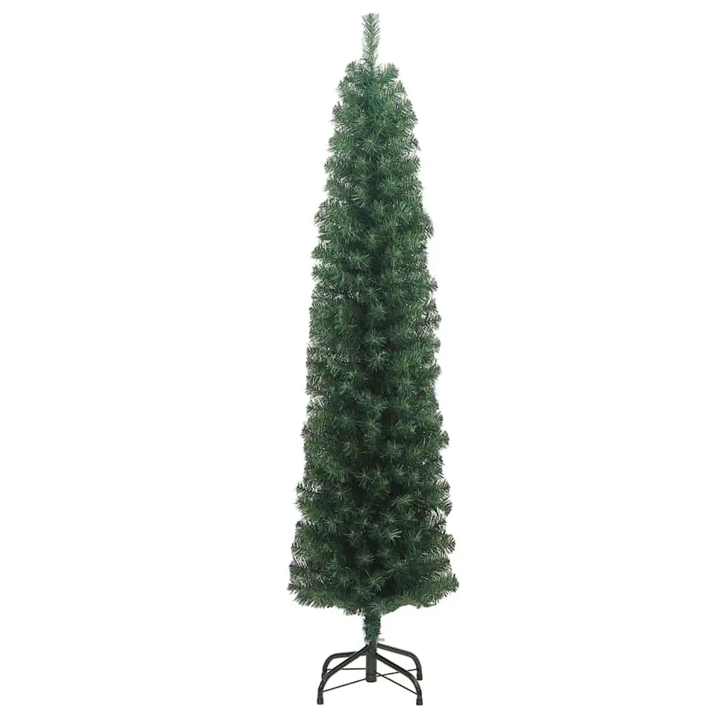 Slim Artificial Christmas Tree Green 180cm Seasonal Holiday Home Decor