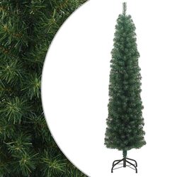 210cm Slim Green Christmas Tree for Cozy Spaces