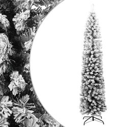 Ideal 210cm Slim Flocked Tree for Your Holiday Decor