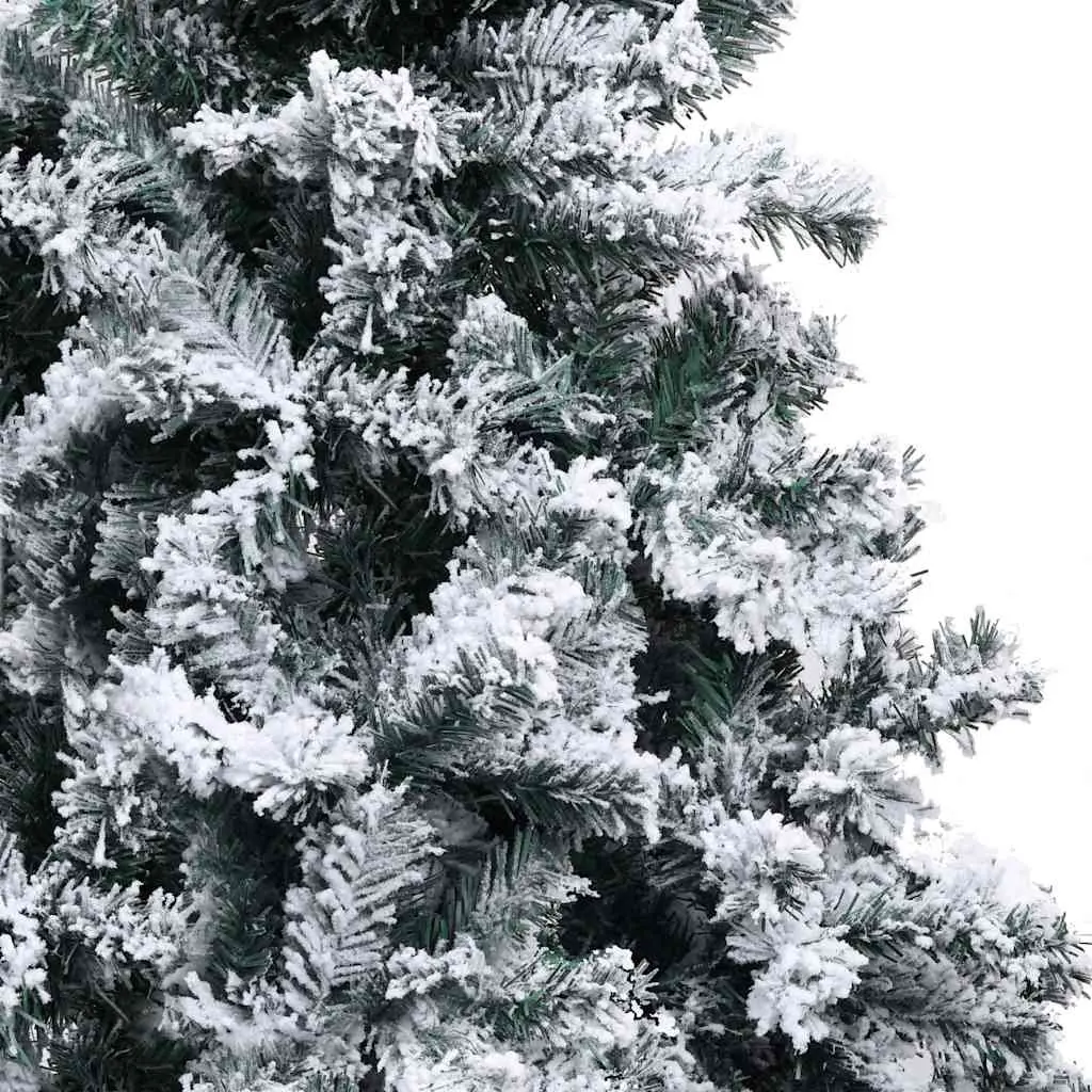 Artificial Christmas Tree 150cm Flocked Snow Green PVC Realistic Branches Metal