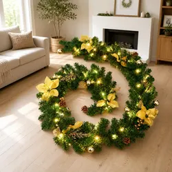 Practical Christmas Garland with LED Lights for Any Space