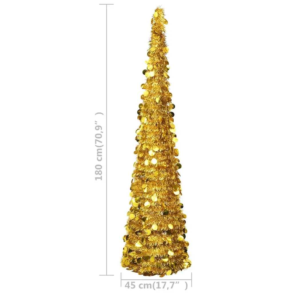 Gold Pop-Up Christmas Tree for Seasonal Use
