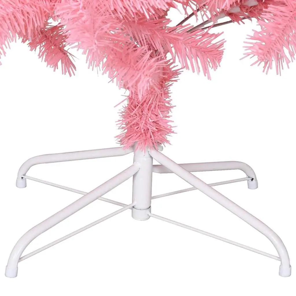 Artificial Christmas Tree PVC 180cm Pink with Steel Stand