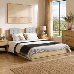 Practical Bed Frame with LED Lights for Modern Living