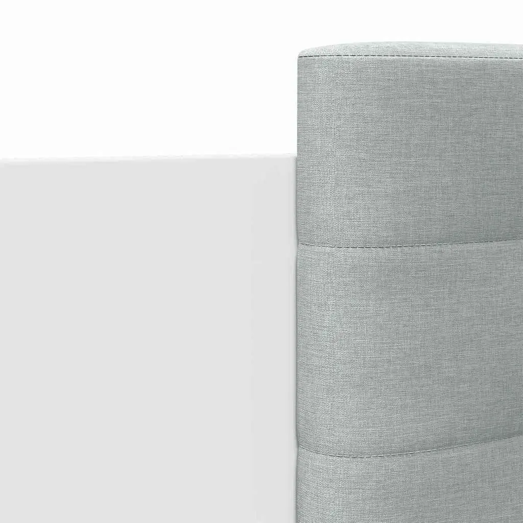 White Bed Frame with RGB LED Lights Headboard 90x190 cm Slatted Base