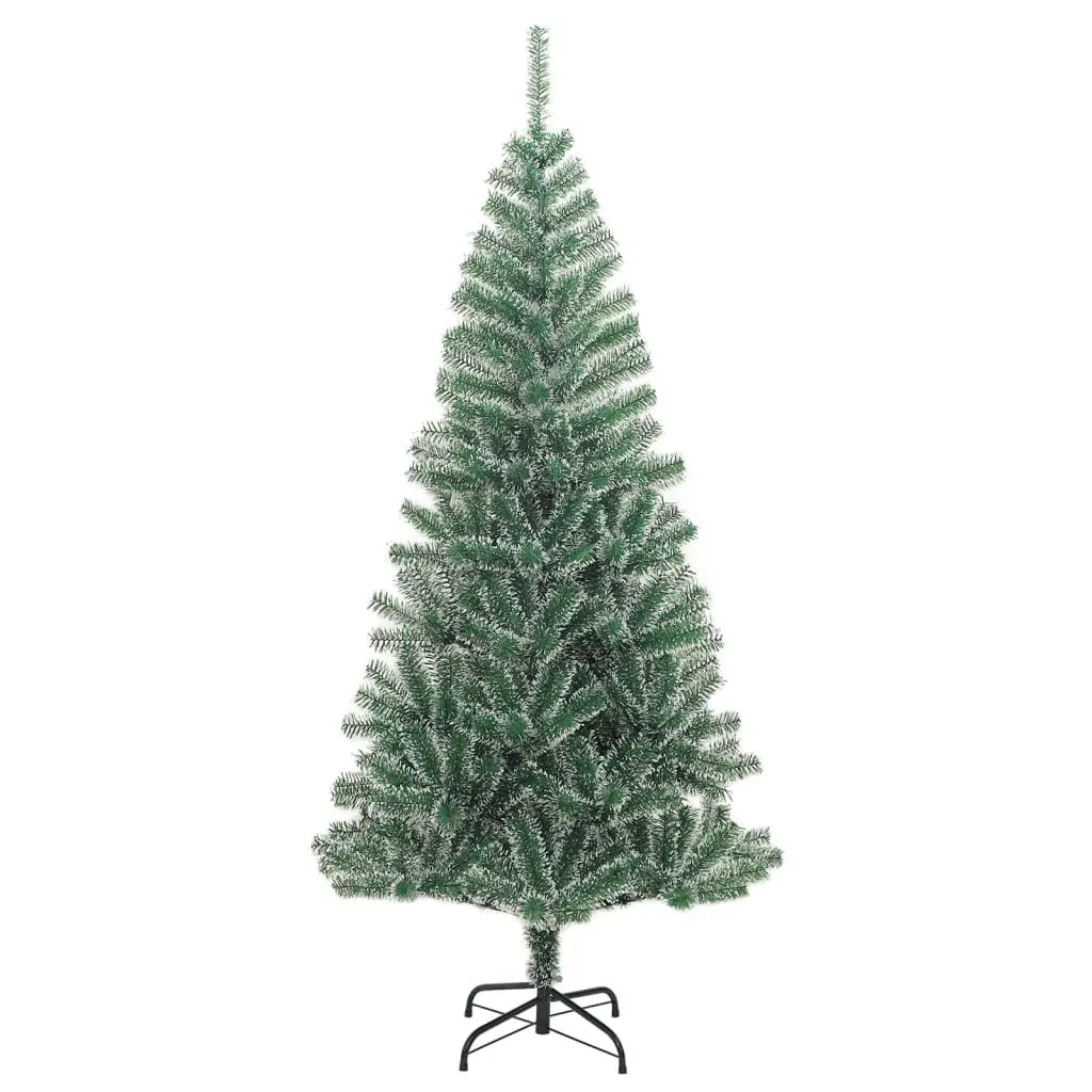 Artificial Christmas Tree Flocked Snow 210cm USB Powered 300 LEDs with 8 Lighting Modes for Indoor Use