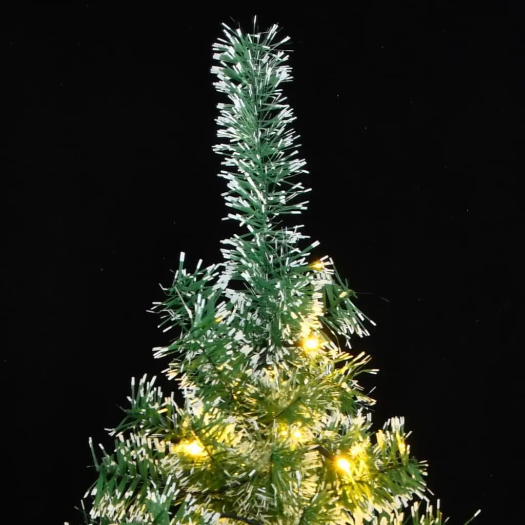 Artificial Christmas Tree Flocked Snow 210cm USB Powered 300 LEDs with 8 Lighting Modes for Indoor Use