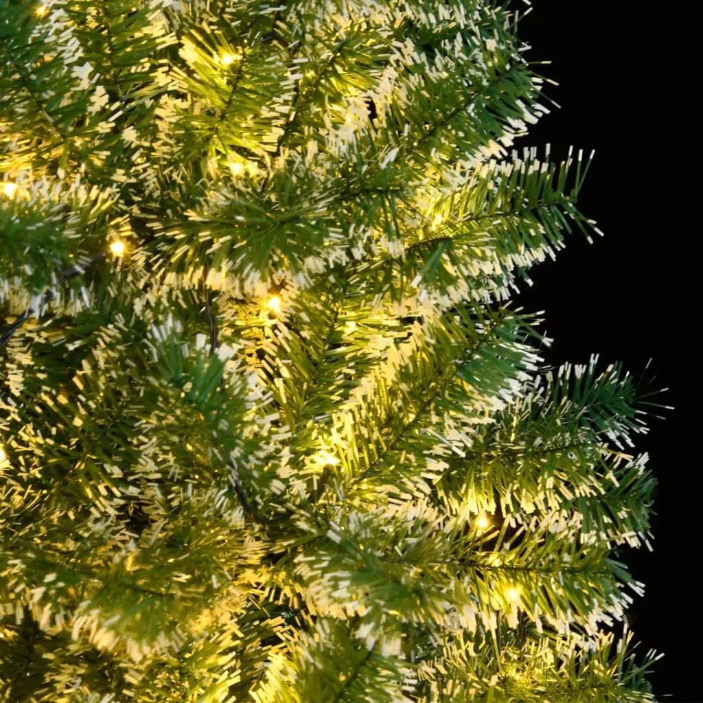 Artificial Christmas Tree Flocked Snow 210cm USB Powered 300 LEDs with 8 Lighting Modes for Indoor Use