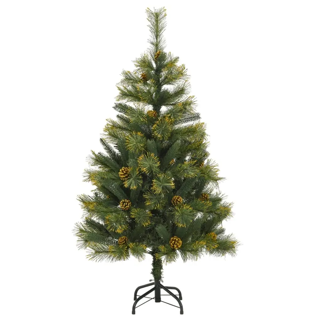Artificial Christmas Tree Hinged 120cm PE Branches Green with 150 LEDs