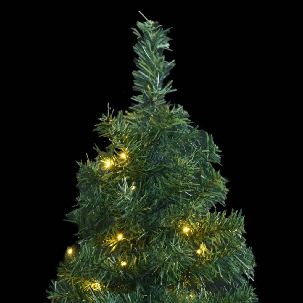 Slim Christmas Tree 270cm 300 LEDs Green Pencil Xmas Decoration Space Saving