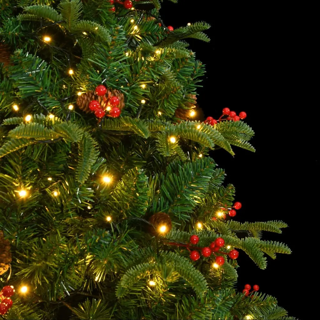 Artificial Hinged Christmas Tree Green 180cm PE Tips 300 LEDs
