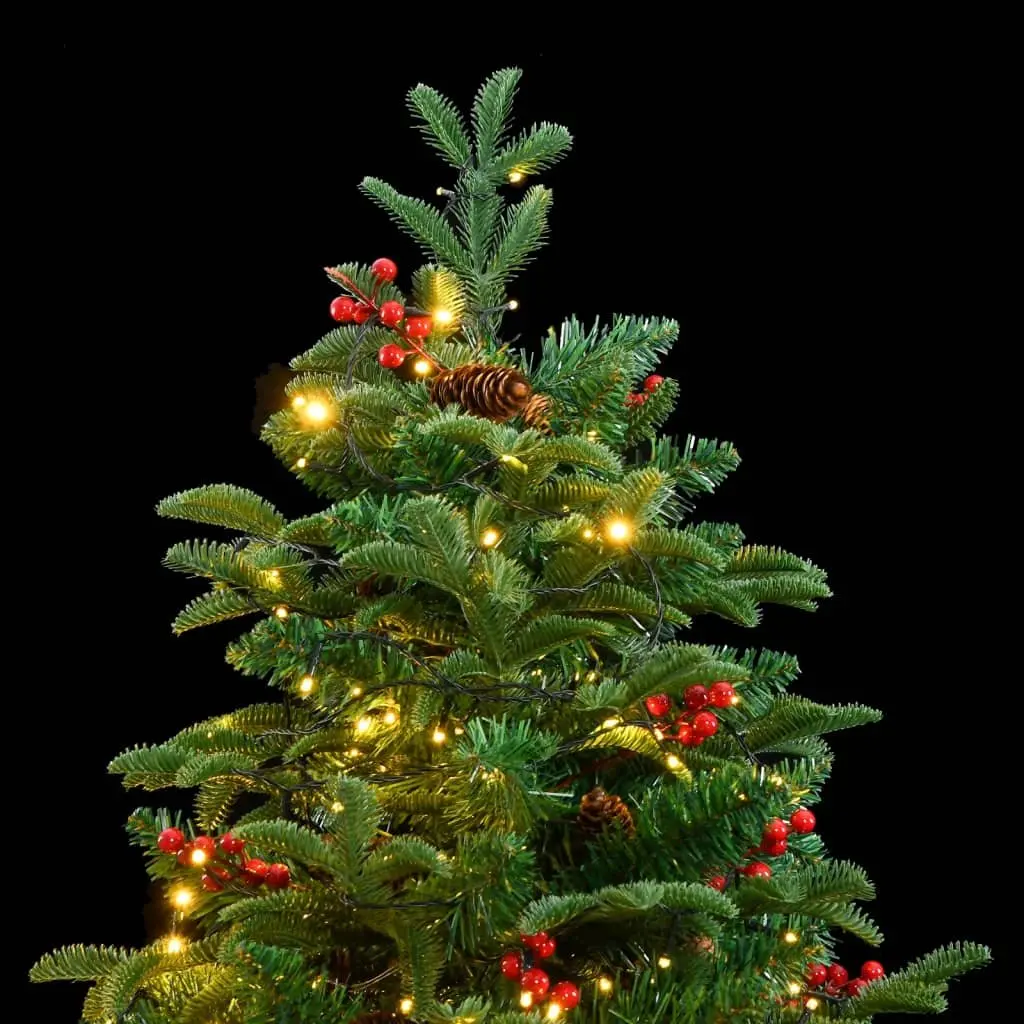 Artificial Hinged Christmas Tree Green 180cm PE Tips 300 LEDs