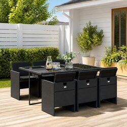 Practical 7 Piece Garden Dining Set for Outdoor Gatherings