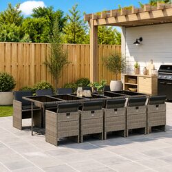 Practical 11 Piece Garden Dining Set for Home Use