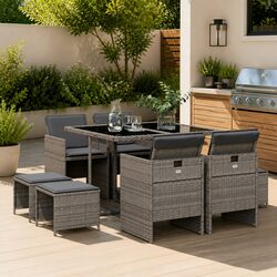 Practical 9 Piece Outdoor Dining Set for Any Setting
